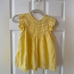 Yellow urban outfitters Ruffled Sleeveless Top